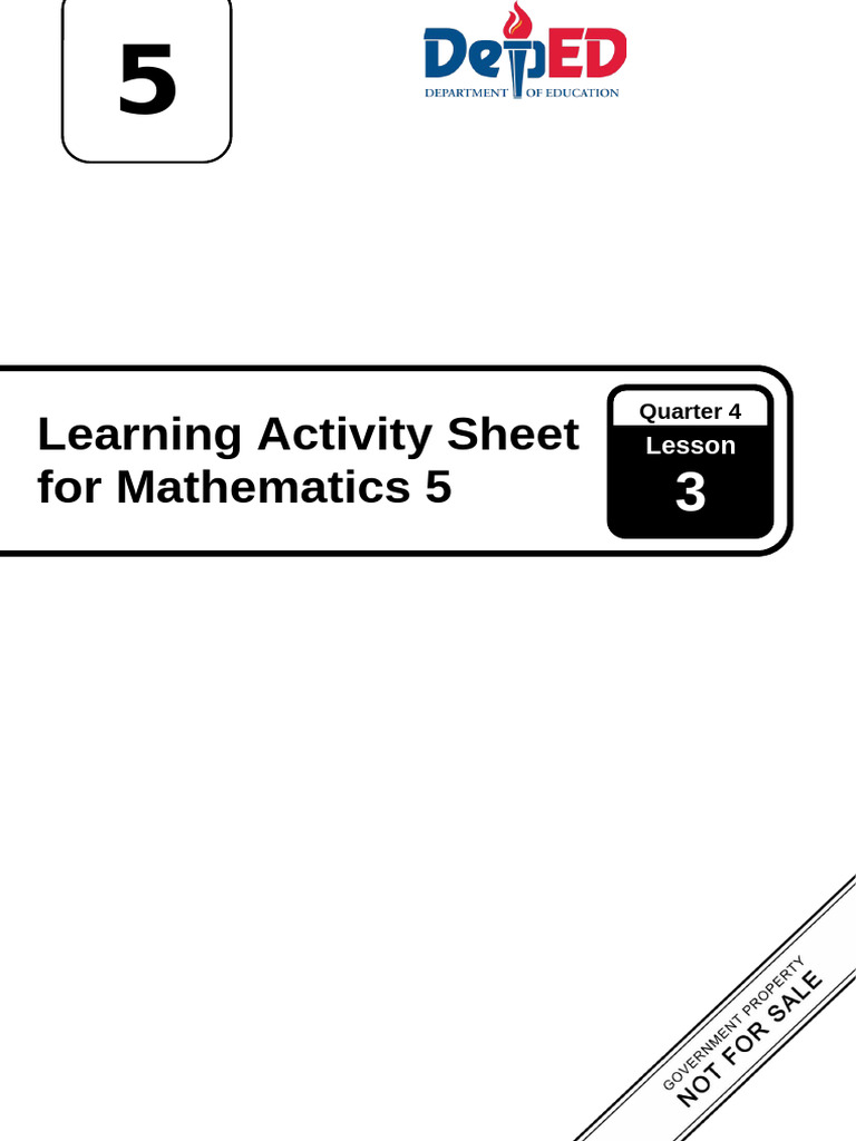 Q4 LAS Math 5 Lesson 3 Week 3 | PDF | Shape | Length