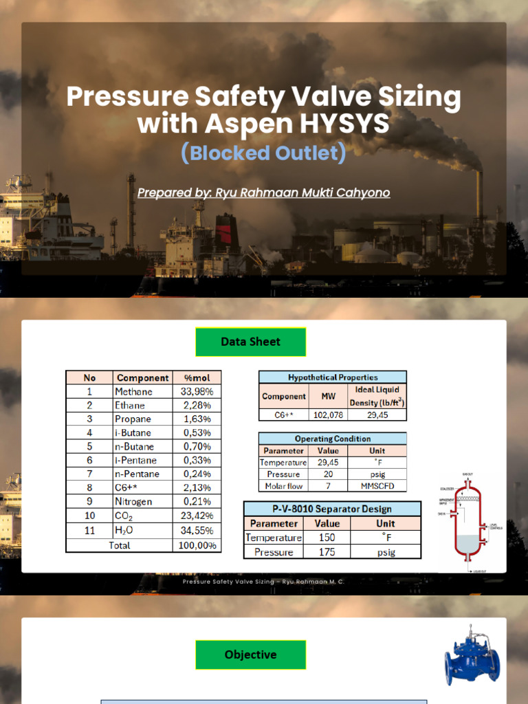 PSV Blocked Oultet Calculation Aspen HYSYS | PDF | Gas Technologies ...