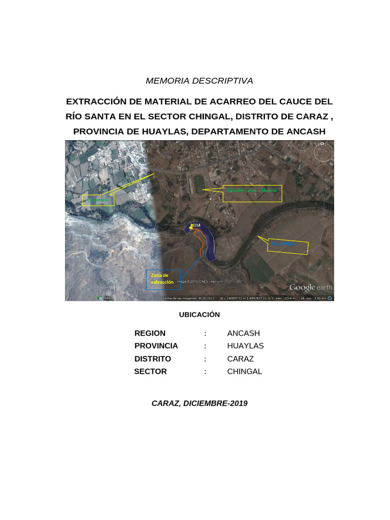 MEMORIA-chingal Docx1 | PDF | Entorno natural | Río