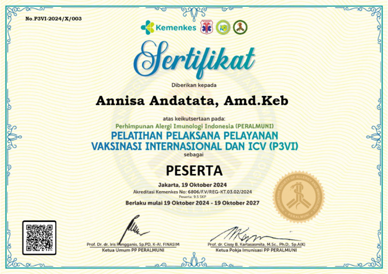 Annisa Andatata, Amd - Keb | PDF