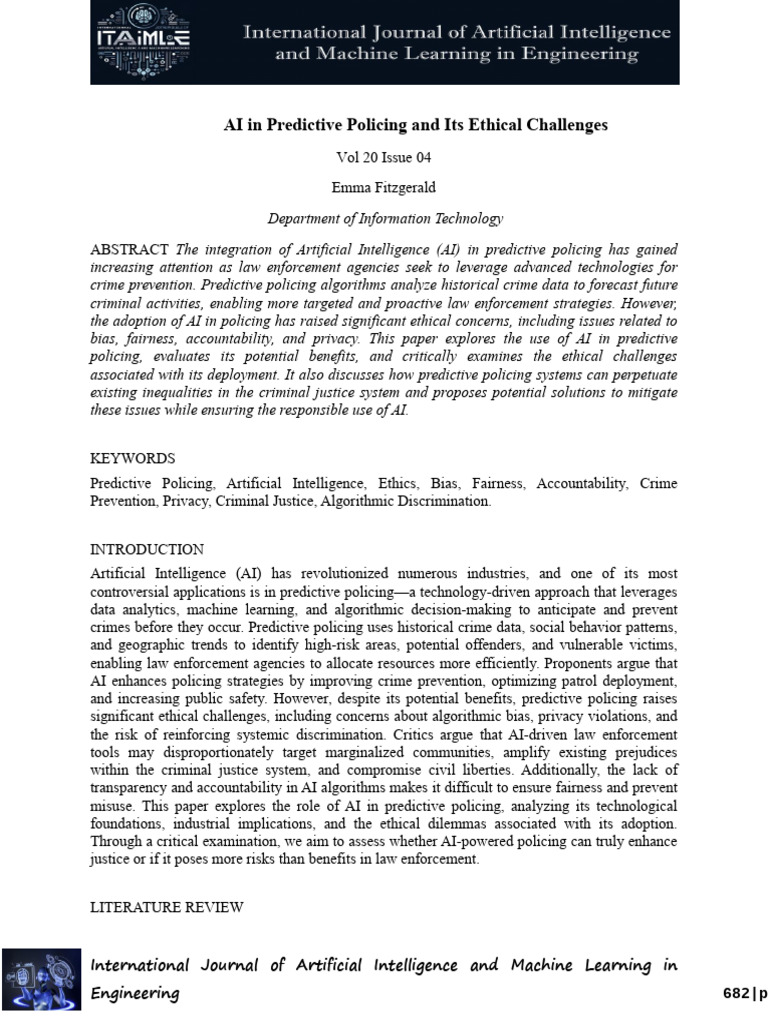 AI in Predictive Policing | PDF | Artificial Intelligence ...