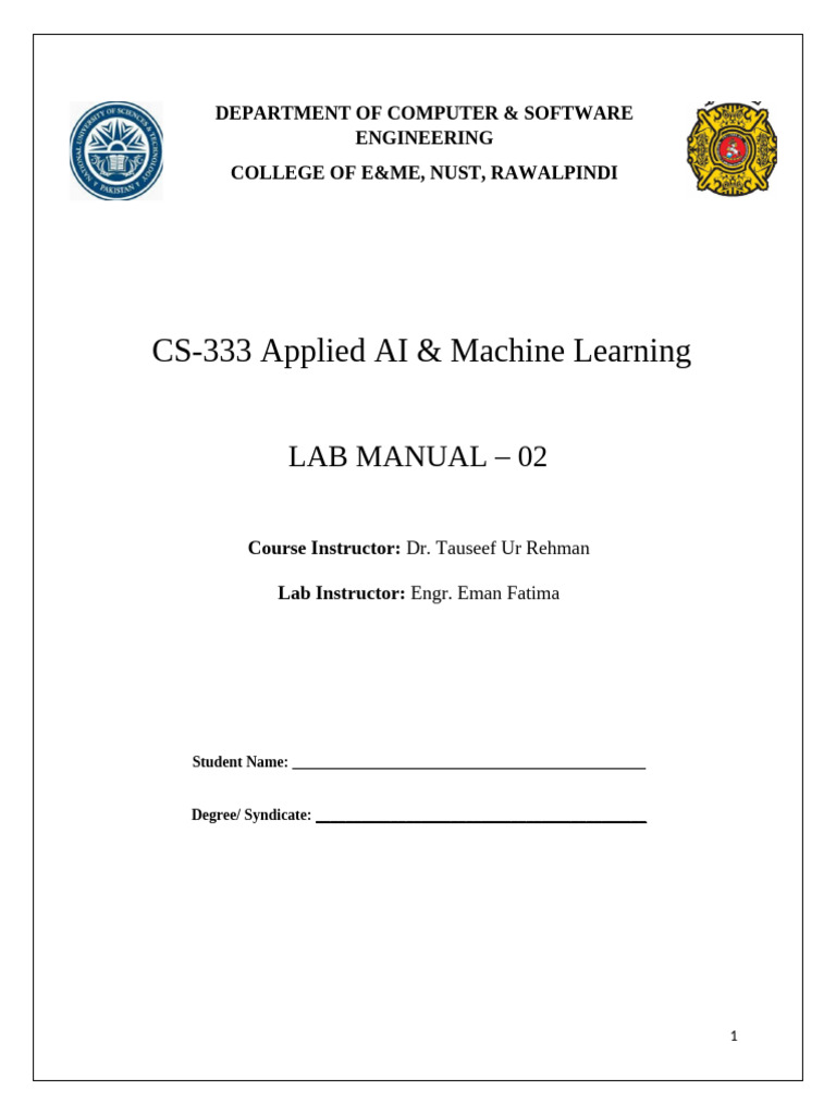 Lab-02 Applied AI ML | PDF | Control Flow | Software Engineering