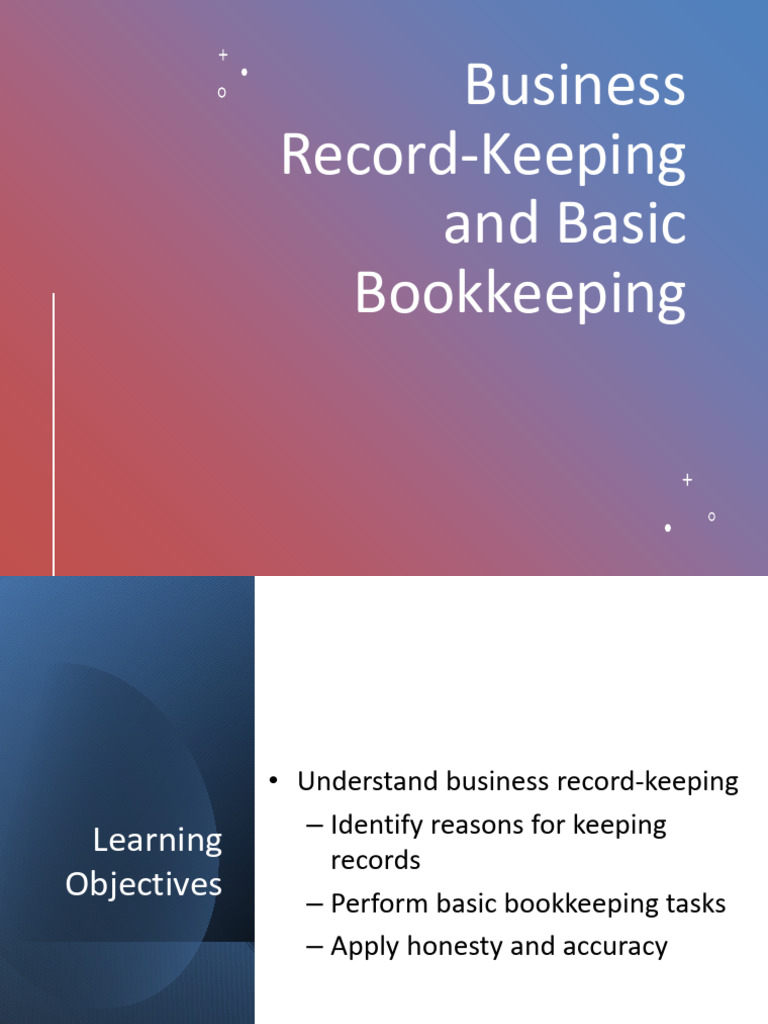 Business Record Keeping and Bookkeeping-LESSON-11 | PDF | Bookkeeping ...