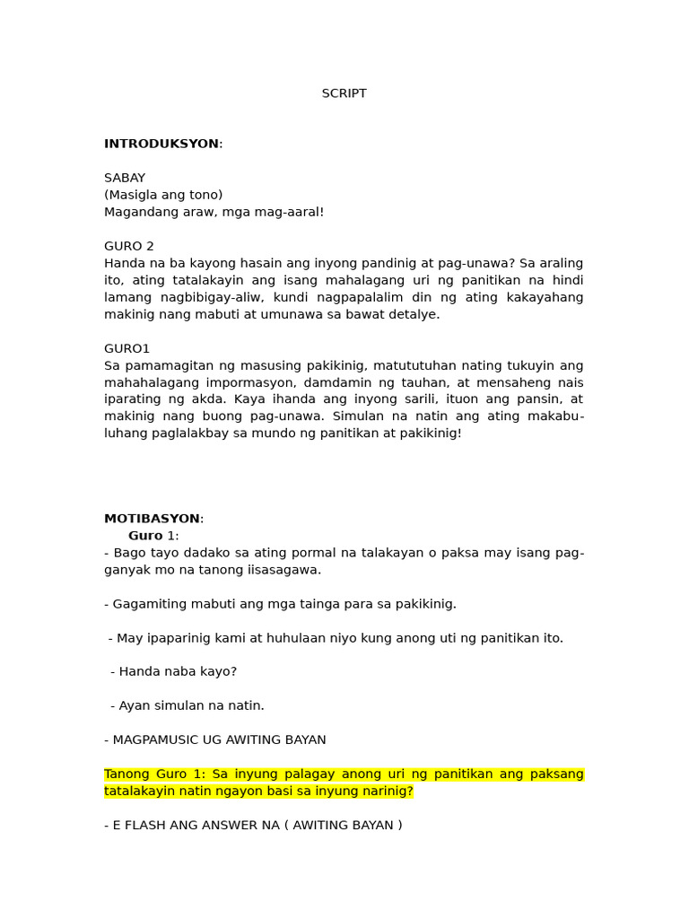 SCRIPT | PDF