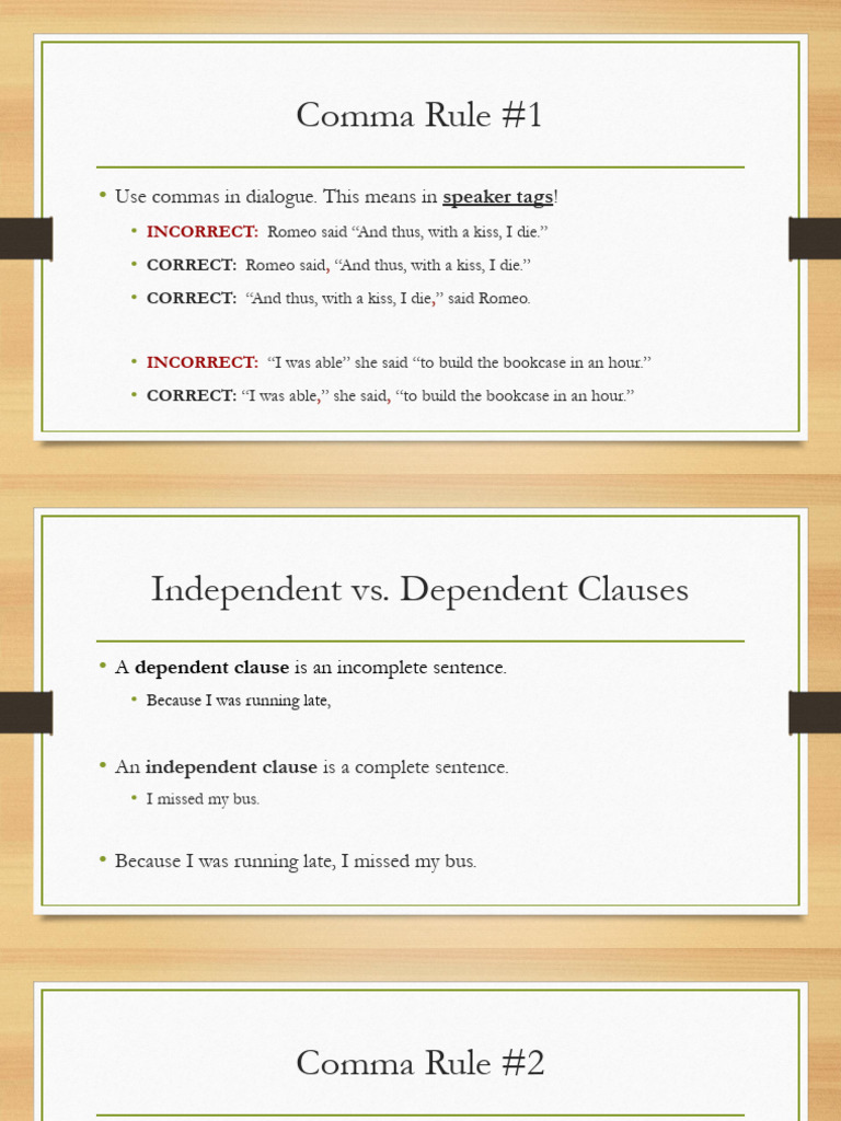 Comma Rules 1-9 | PDF