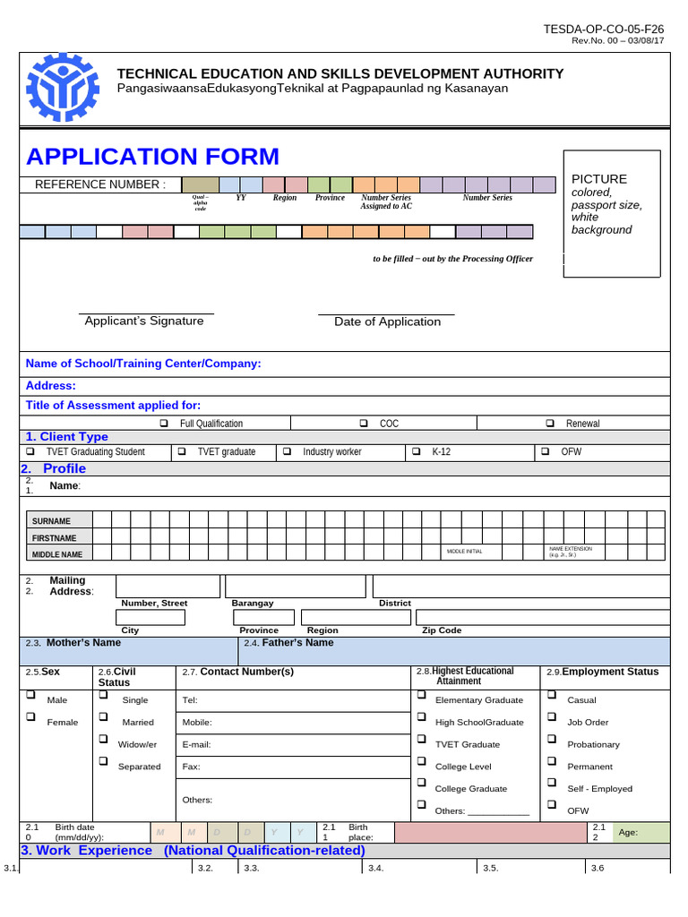 AC Revised Application Form 2018 1 | PDF