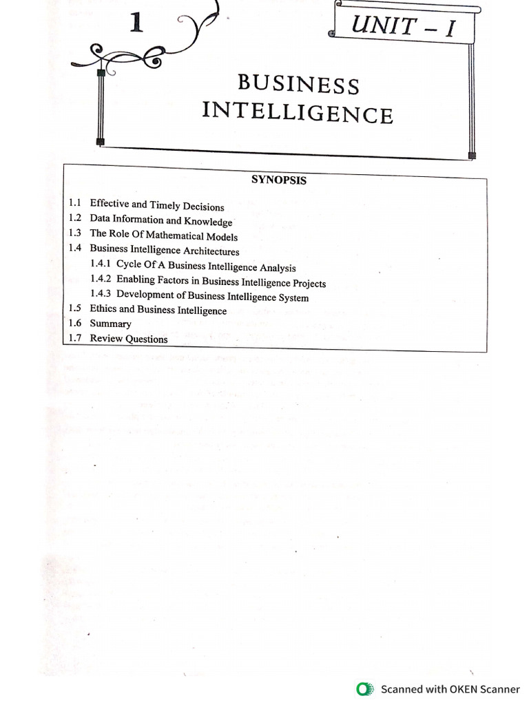 Bi Unit 1 | PDF