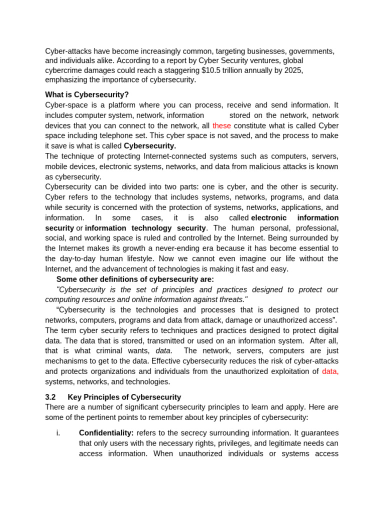 Cyb 201 Note Kdu | PDF