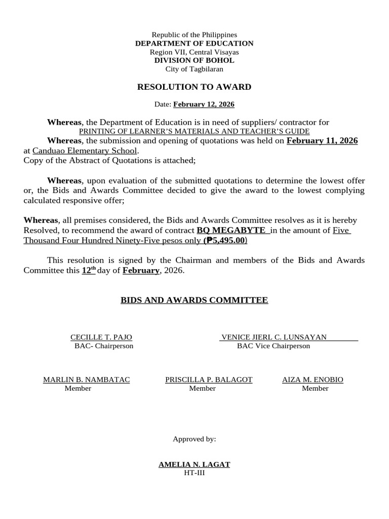 5.resolution To Award | PDF