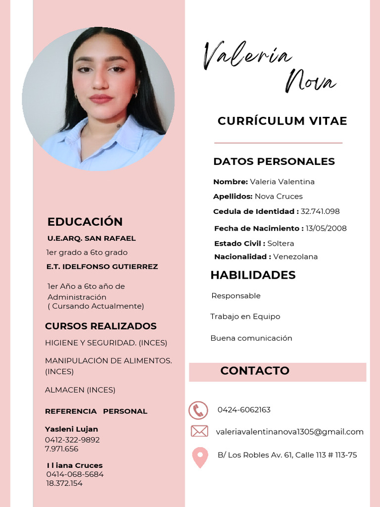 CV Curriculum Profesional Moderno Blanco Y Rosa 20250919 192813 0000 ...