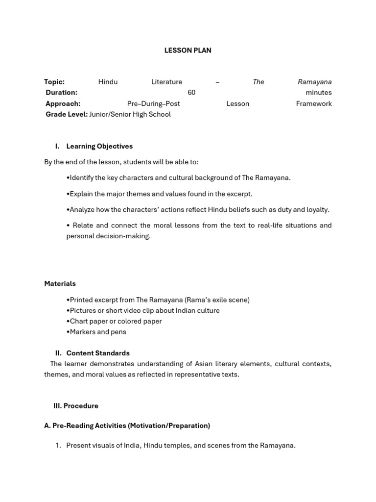 Lesson Plan - Afroasia | PDF