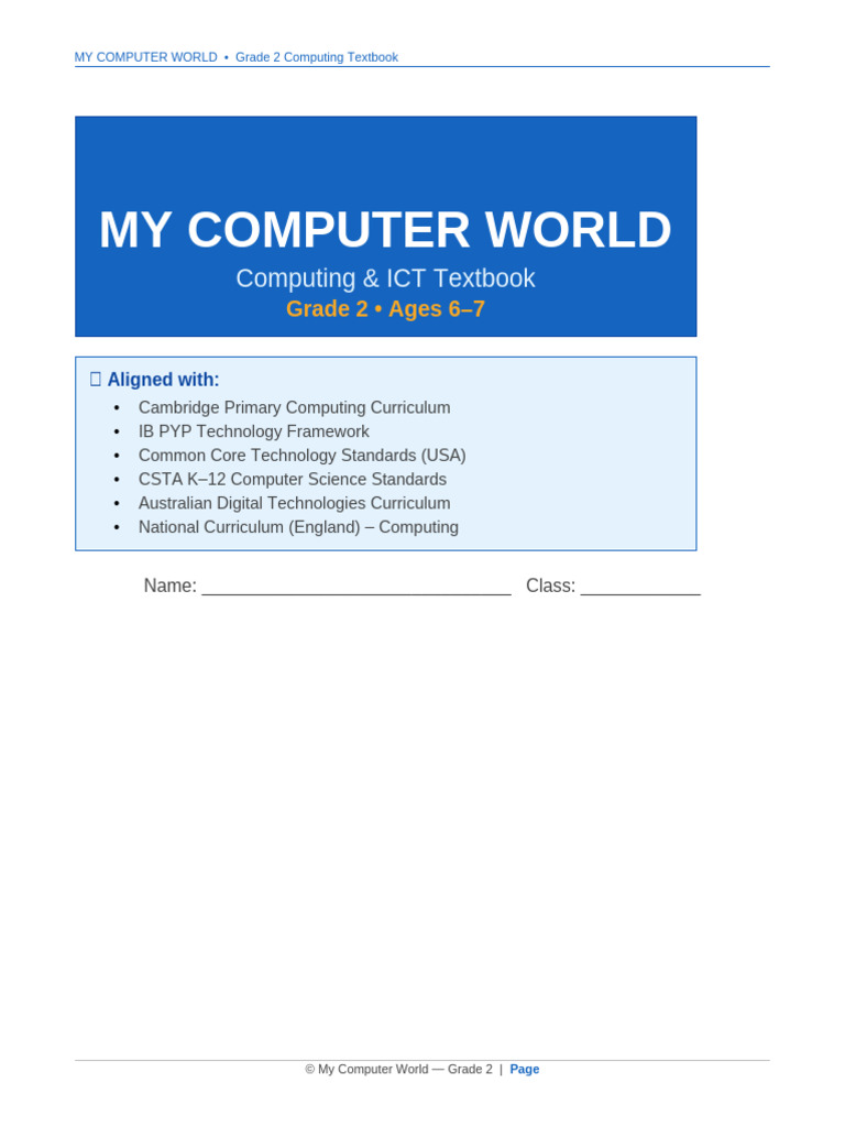 My Computer World Grade2 | PDF | Computer Keyboard | World Wide Web