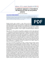 O Brasil Como Potência Regional e A Importância Estratégica Da América Do Sul Na Sua Política Exterior