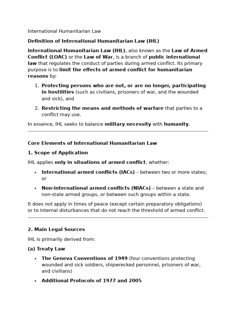 Introduction To International Humanitarian Law | PDF | International ...
