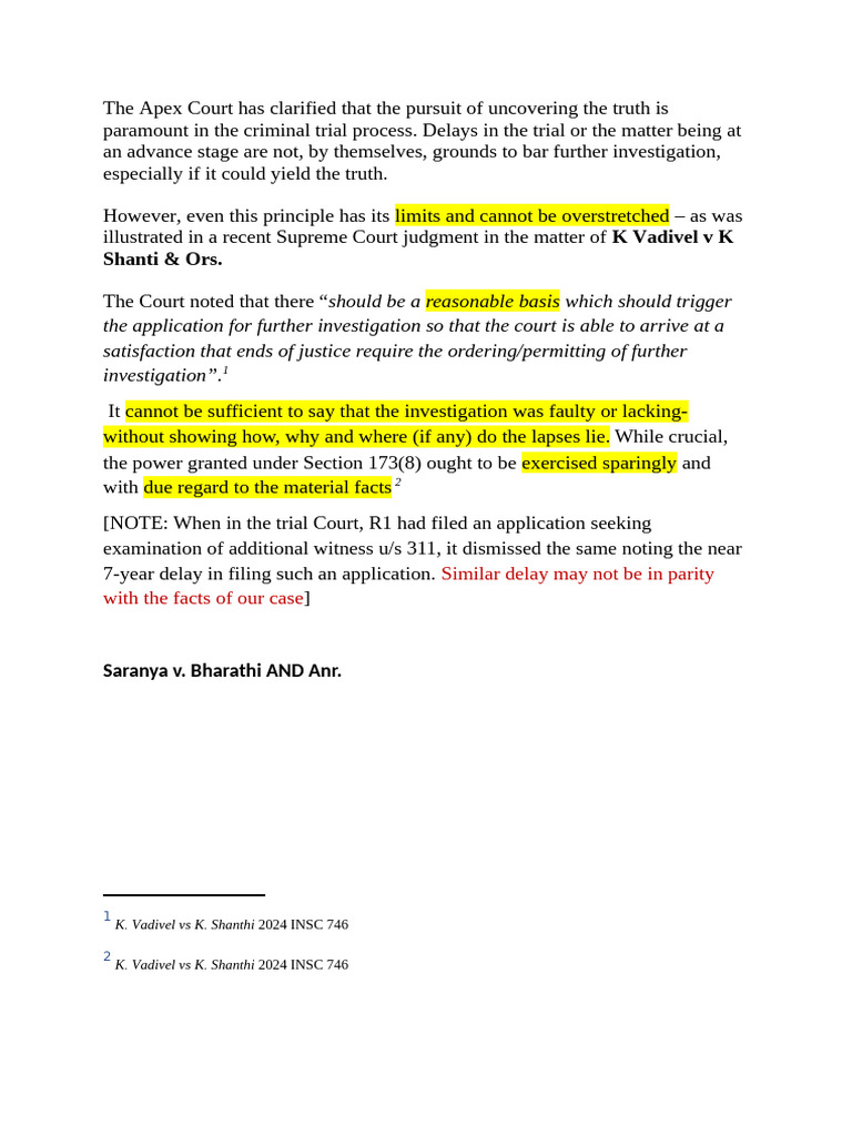 Further Investigation | PDF