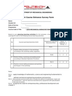 Student course survey forms