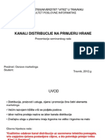 Prezentacija - Kanali Distribucije Na Primjeru Hrane