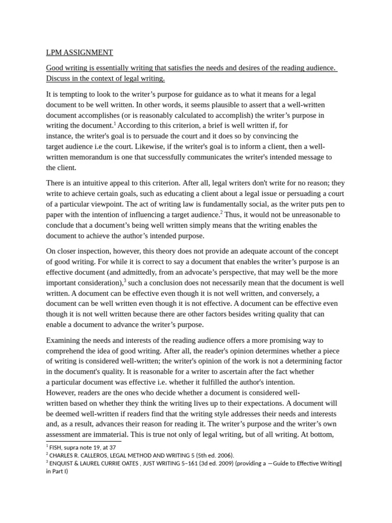 Legal Writing and Drafting Assignment | PDF | Human Communication | Writing
