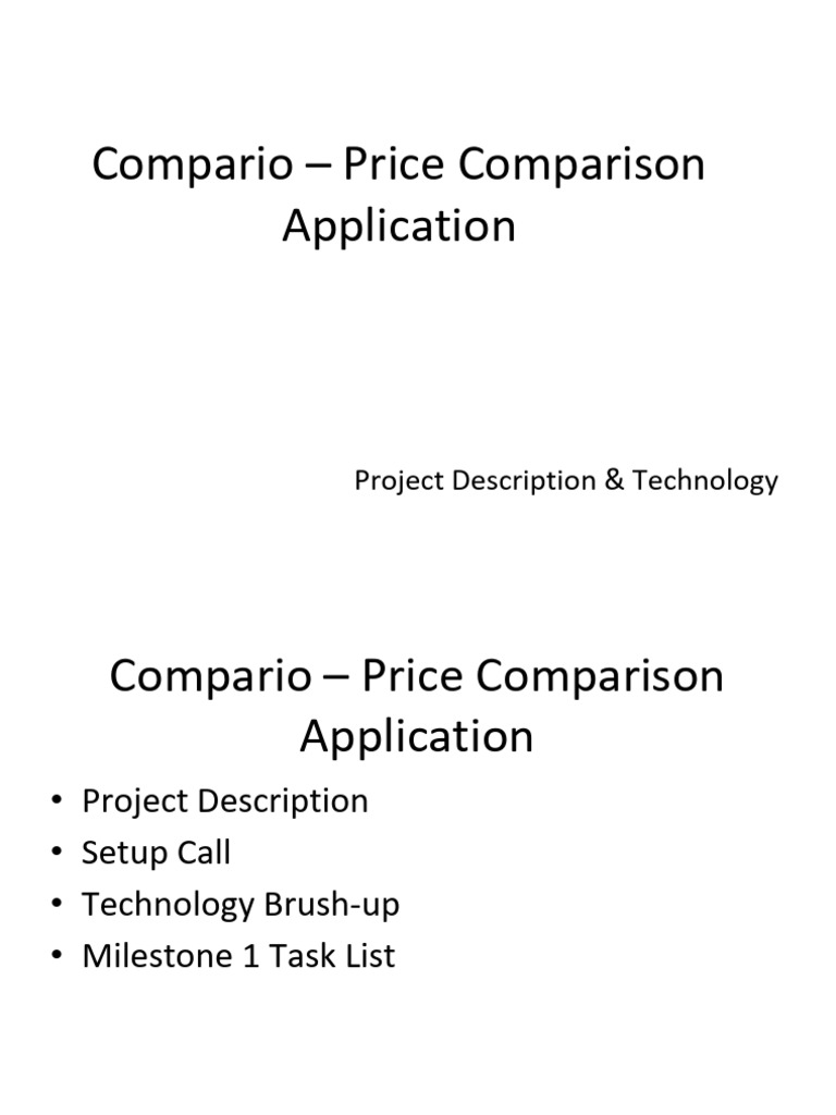 Compario Project Presentation | PDF | Computing | Systems Engineering