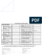 Income Declaration Form