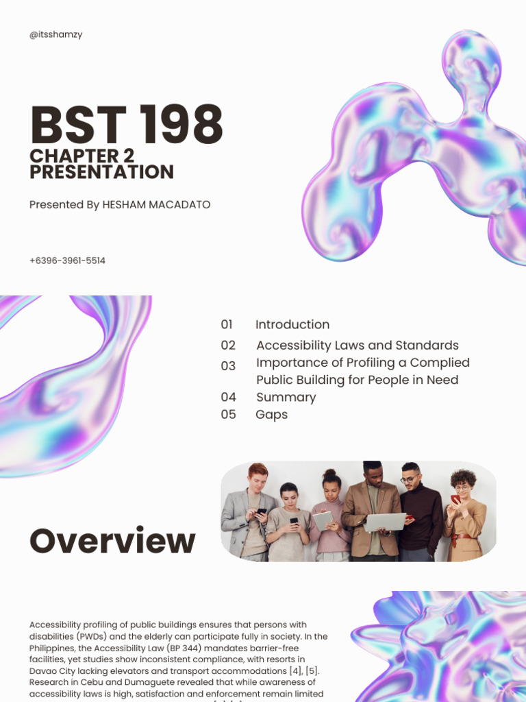 BST 198 - CHAPTER 2 Presentation | PDF | Accessibility | Regulatory ...