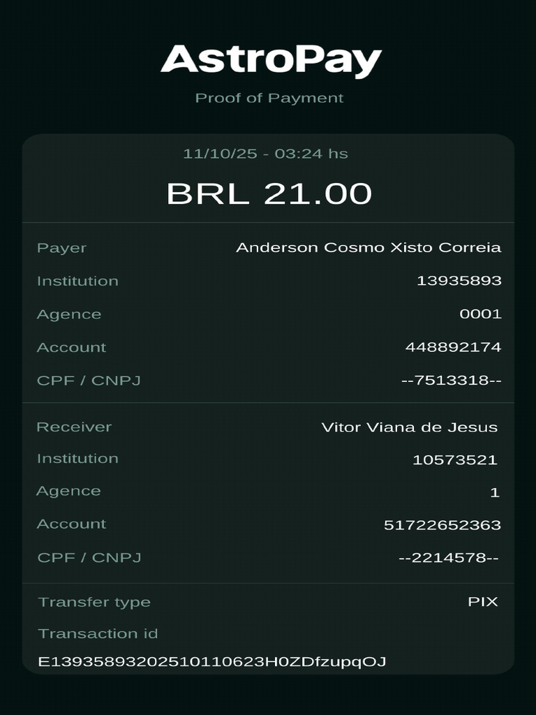 Pix Receipt | PDF