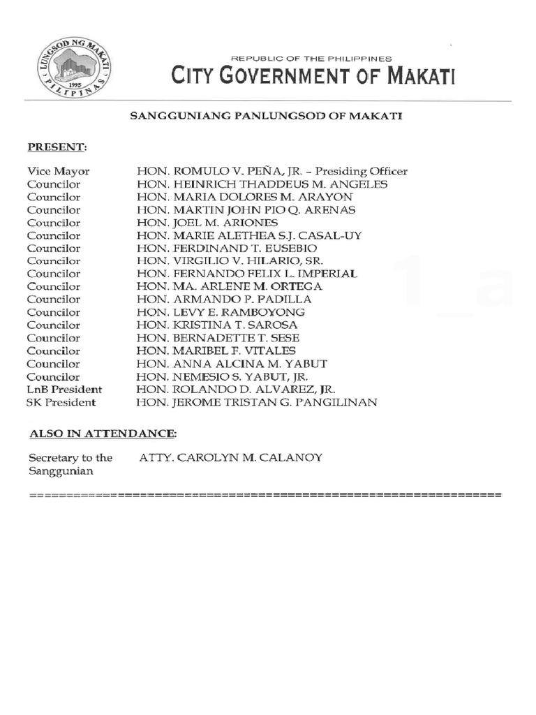 Makati City Resolution No. 2026-030 | PDF