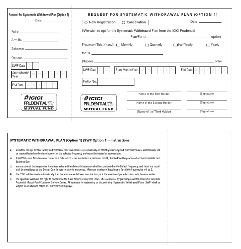 SWP Form | PDF | Investing | Financial Services