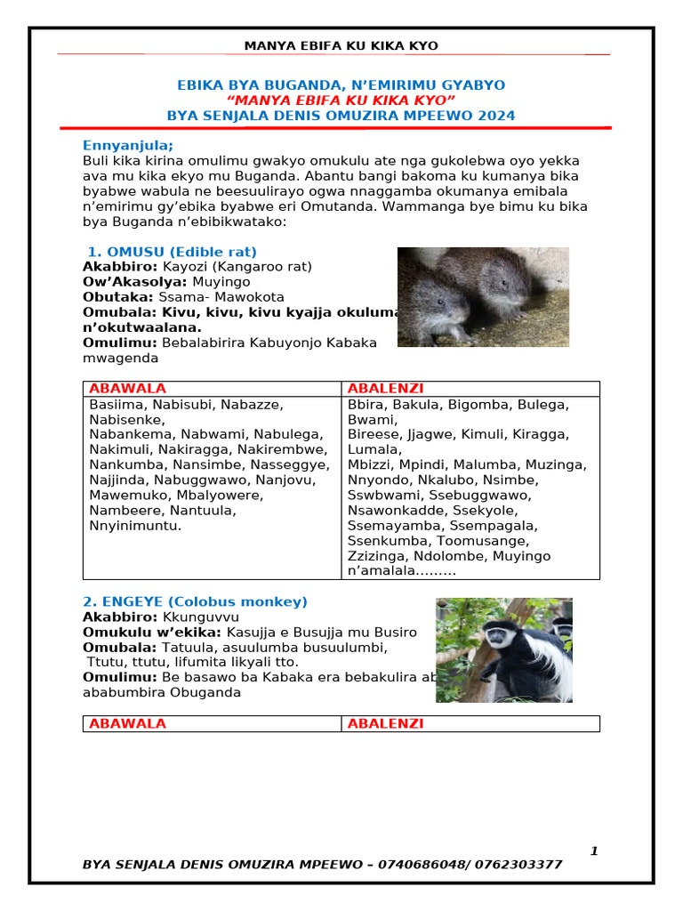 Ebika Bya Buganda | PDF