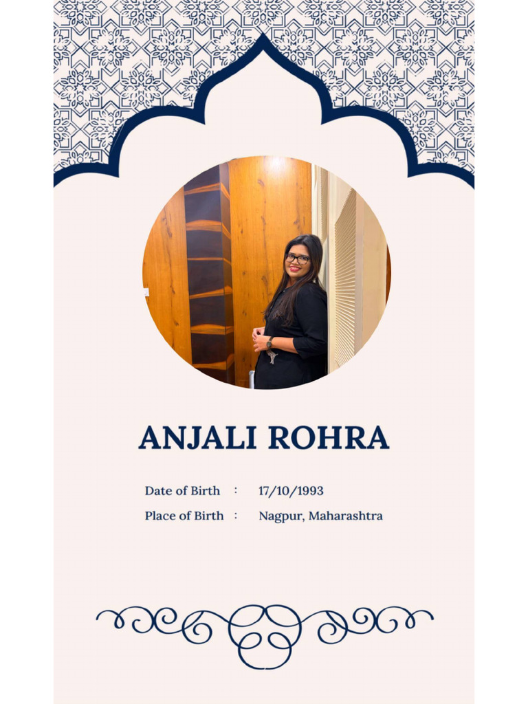 Anjali Rohra Biodata | PDF