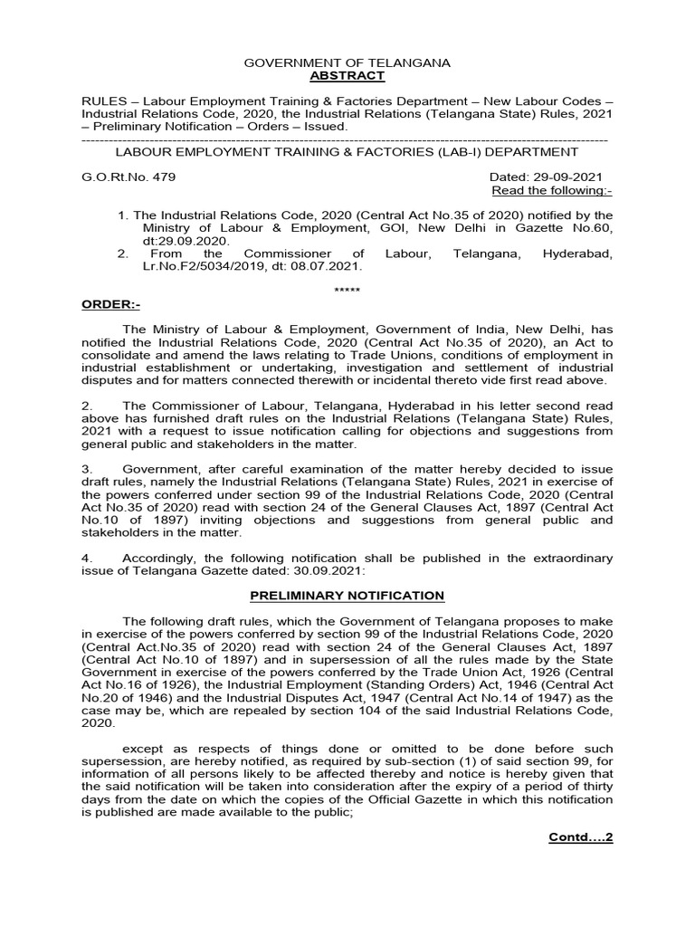 Industrial Relation State Draft Rule 2021 | PDF | Arbitration | Trade Union