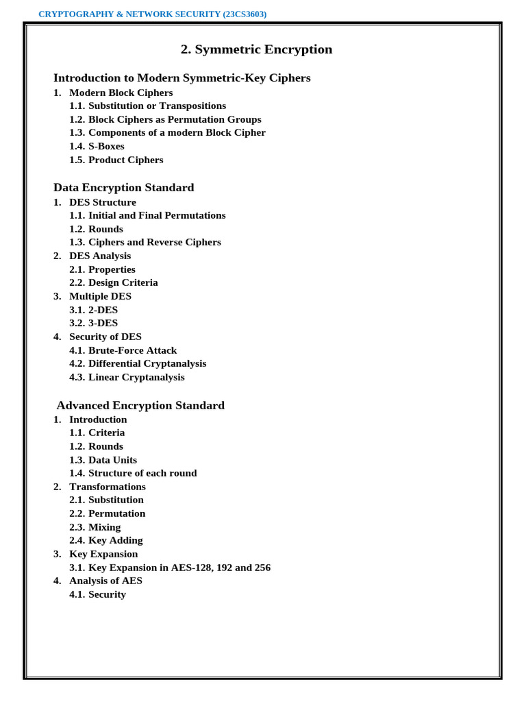 Unit 2 | PDF | Cipher | Encryption