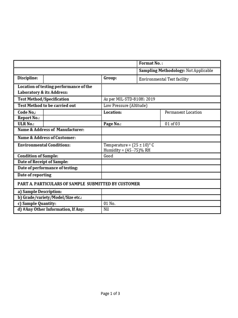 Altitude Test Draft Report | PDF