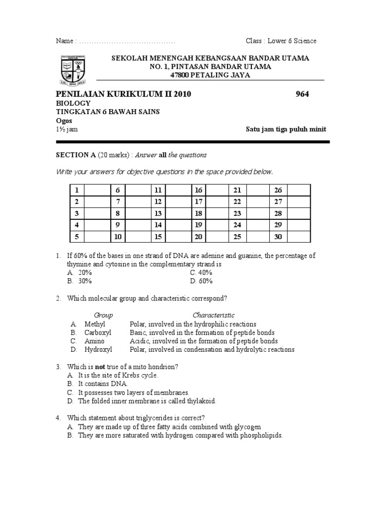 Biology PK2 L6 2010  Cell Membrane  Hydrolysis