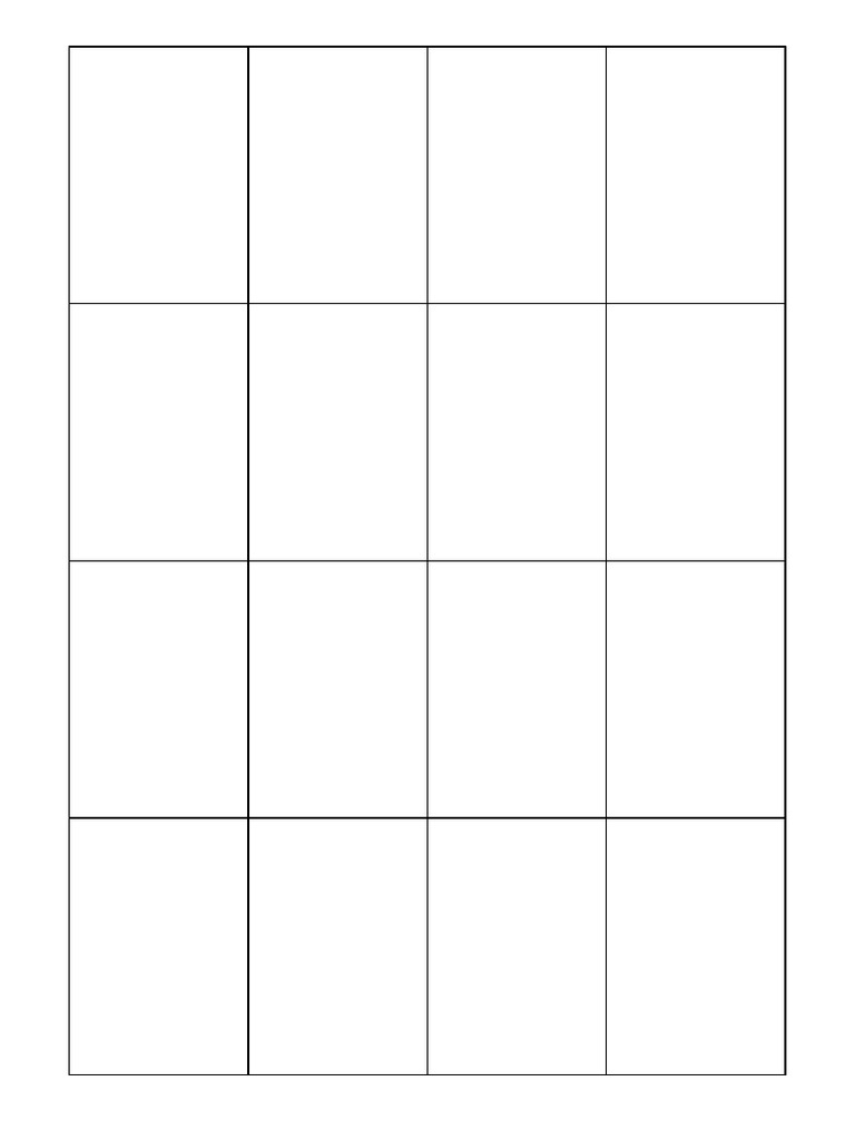 Age of Civilization 48 Card A4 Template | PDF