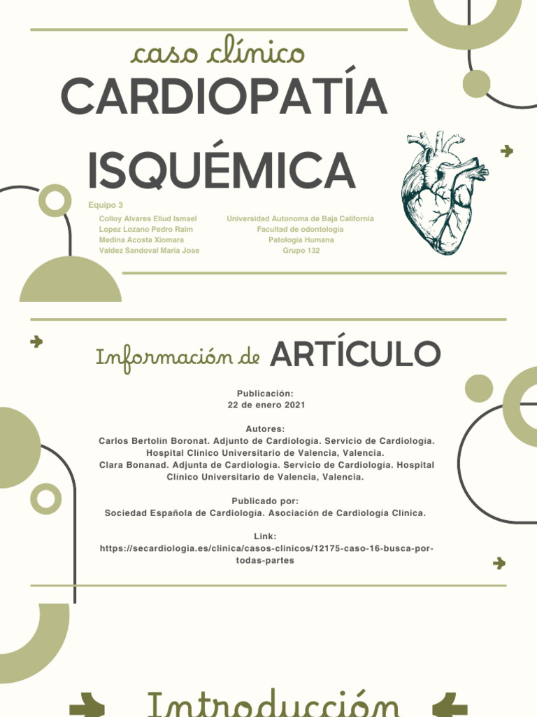Cardiopatia Izquemica | PDF | Infarto de miocardio | Medicina CLINICA