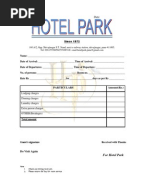 Hotel Boarding Bill