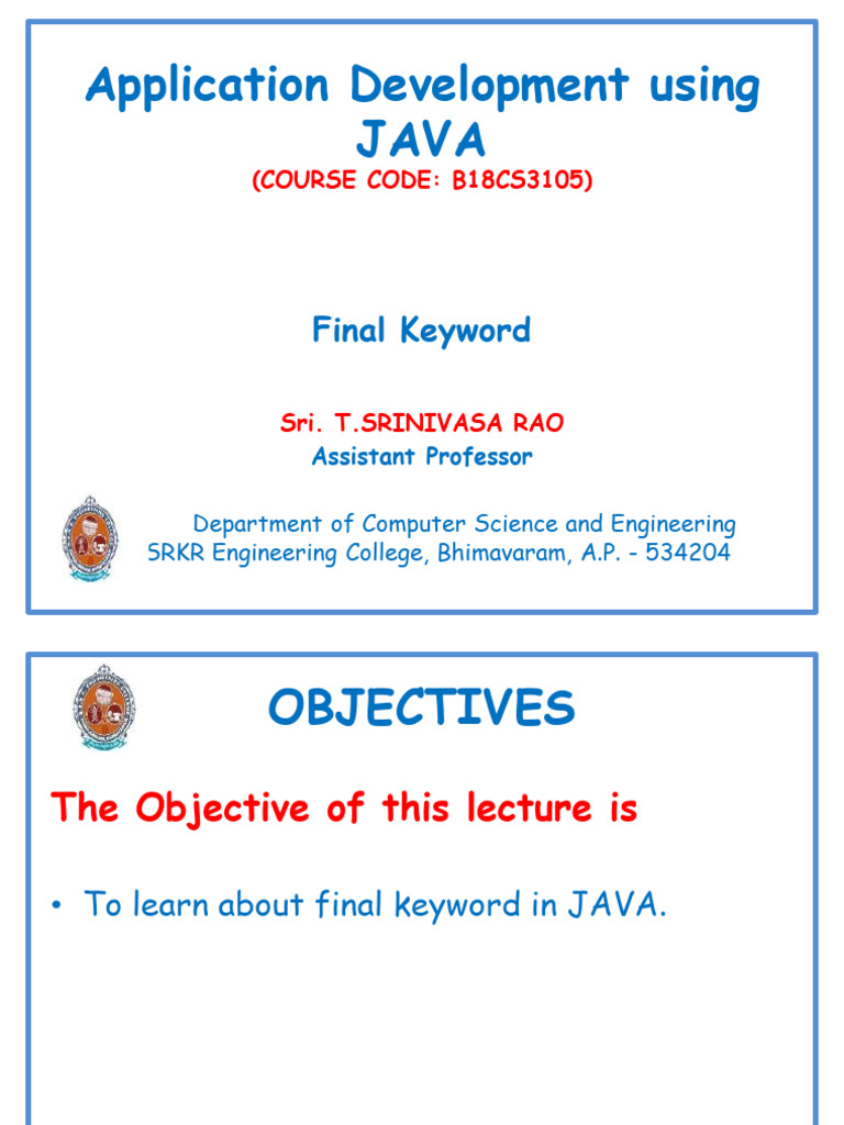 Final Keyword | PDF