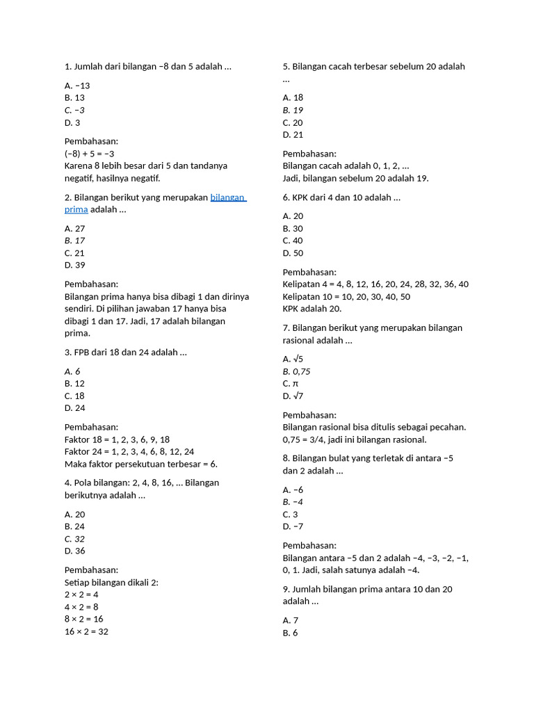 Latihan Osn | PDF