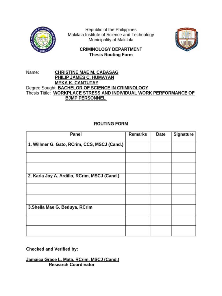 022 - Routing Form | PDF