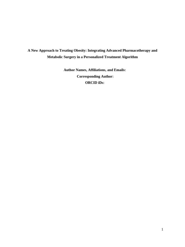A New Approach To Treating Obesit2 | PDF | Bariatric Surgery | Obesity