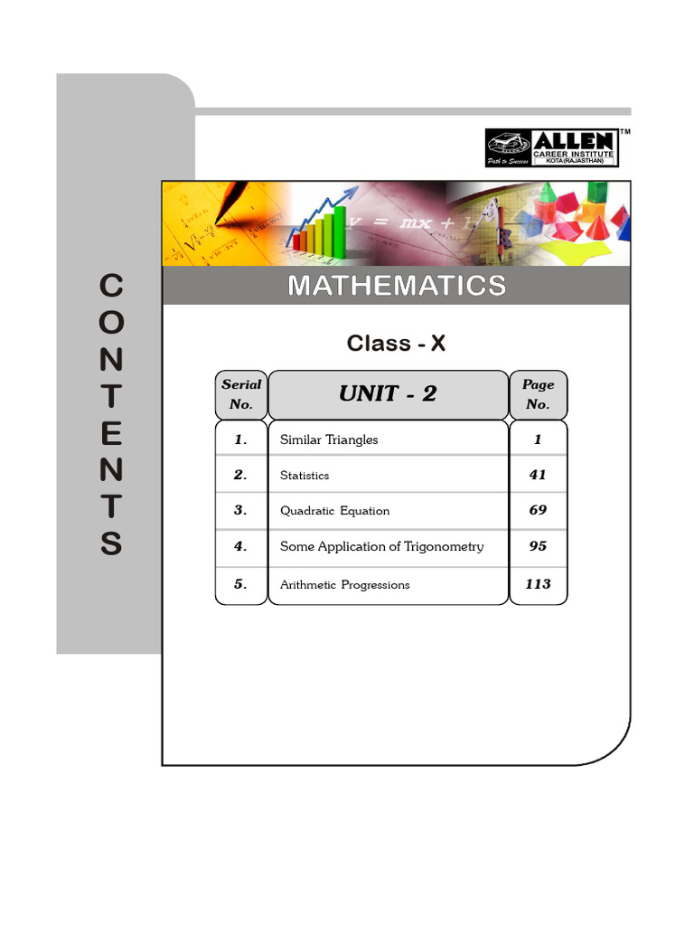 Class - X (Mathematics) Unit-2 | PDF | Euclidean Geometry | Elementary ...