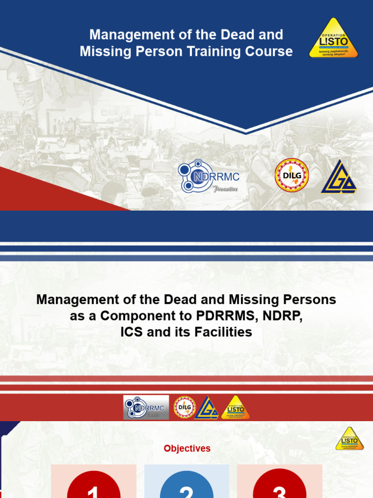 Module 2 Management of The Dead and Missing As A Component To PDRRMS ...