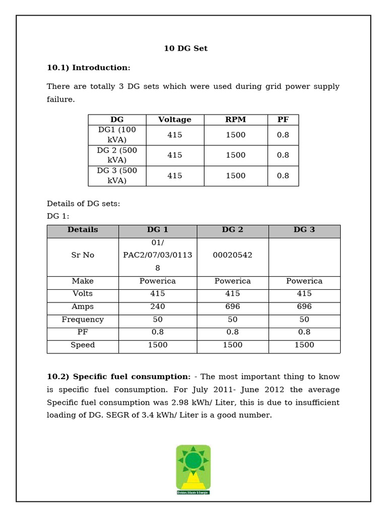 22 DG Set | PDF