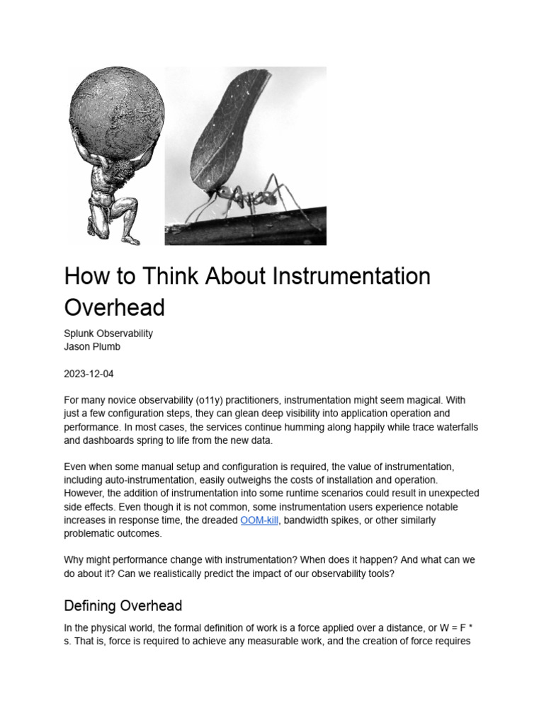 How To Think About Instrumentation Overhead | PDF | Computer Data ...
