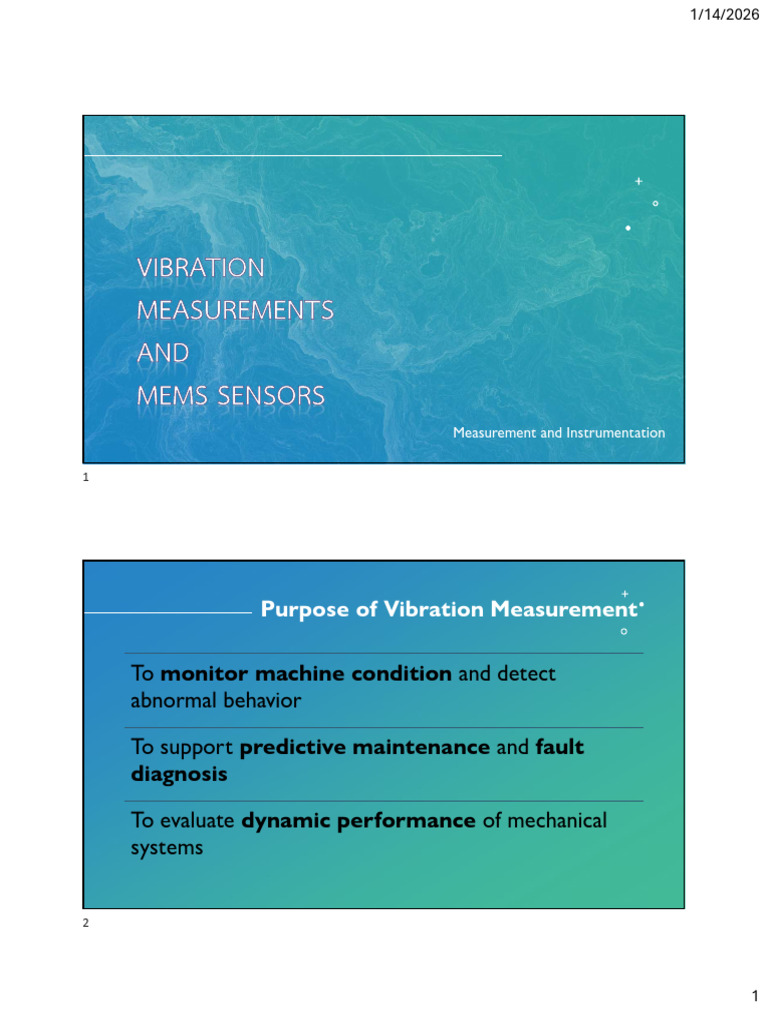 Inter Chapter 12 Vibration Measurement and MEMS Sensor | PDF ...