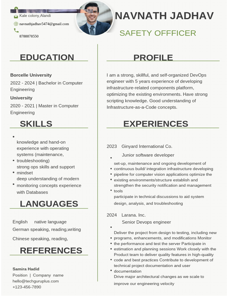 Devops Engineer Editable Resume Template Download in | PDF | Software ...