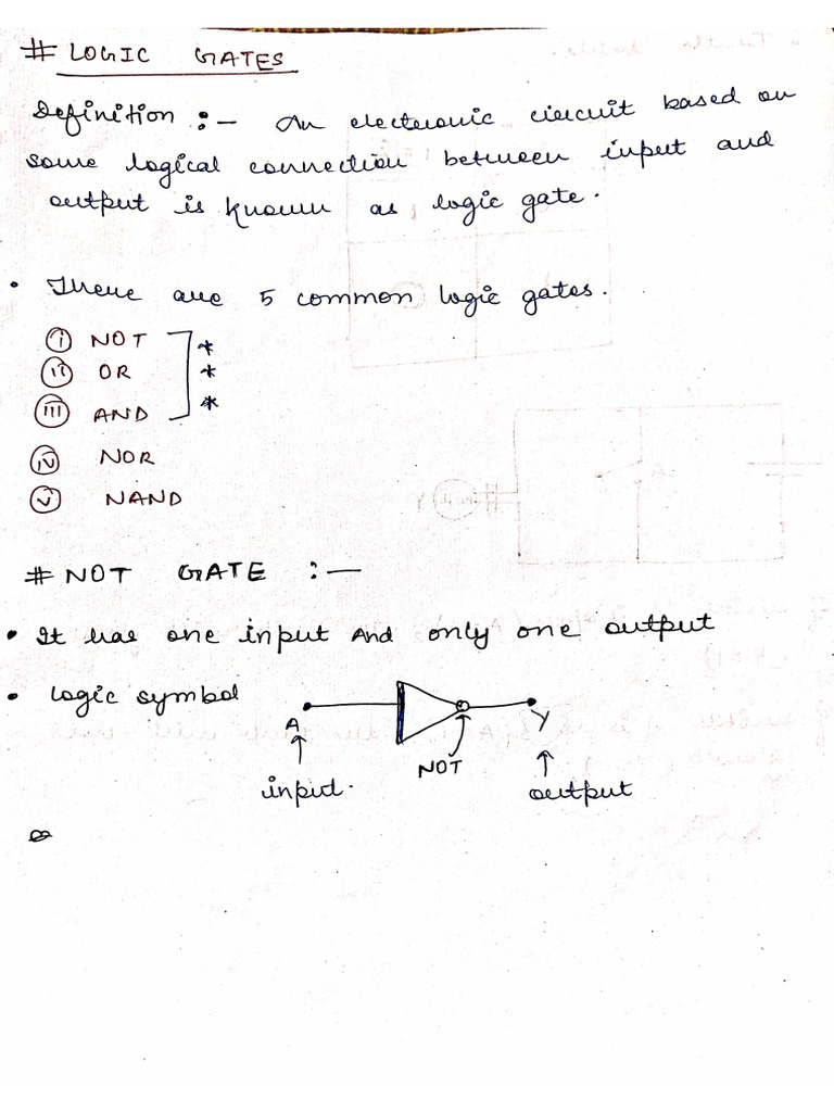 Logic Gates Notes | PDF