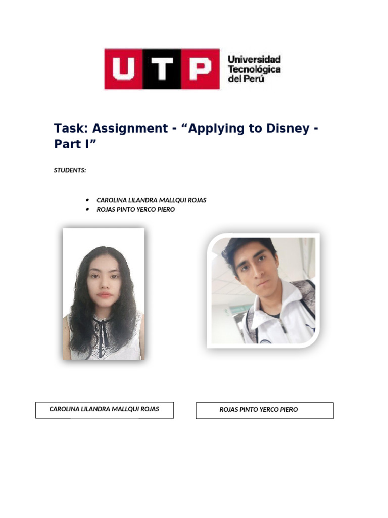 Applying To Disney - Part 1 | PDF