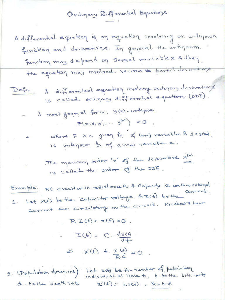 ODE Notes Compressed | PDF